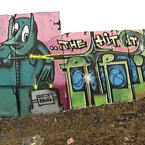 Laglig graffitivägg i Norrköpings hamnområde
