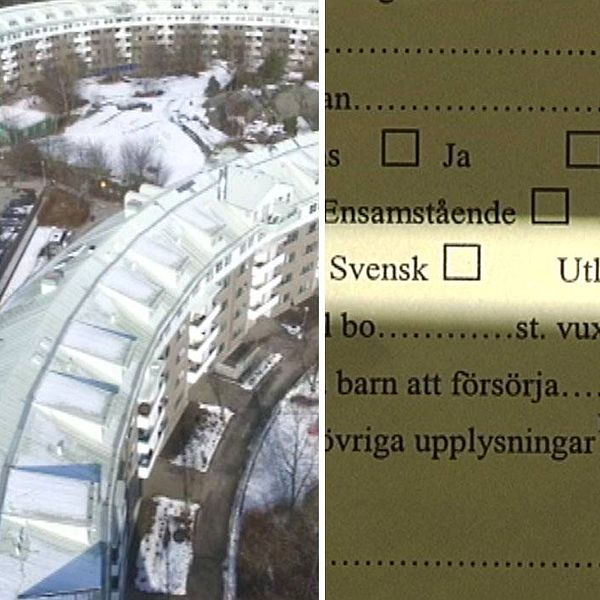 I formuläret ska du fylla i om du är ”svensk” eller ”utländsk” och även vilken nationalitet du har och hur länge du har bott i Sverige.