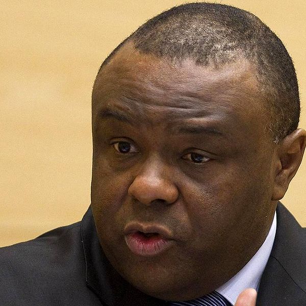 Jean-Pierre Bemba, Kongo-Kinshasas tidigare vicepresident, i Internationella brottsmålsdomstolen (ICC) i Haag i Nederländerna.
