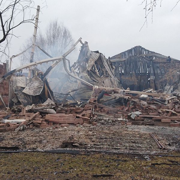 Önstaskolans gymnastiksal totalförstördes i branden i slutet av mars i år.