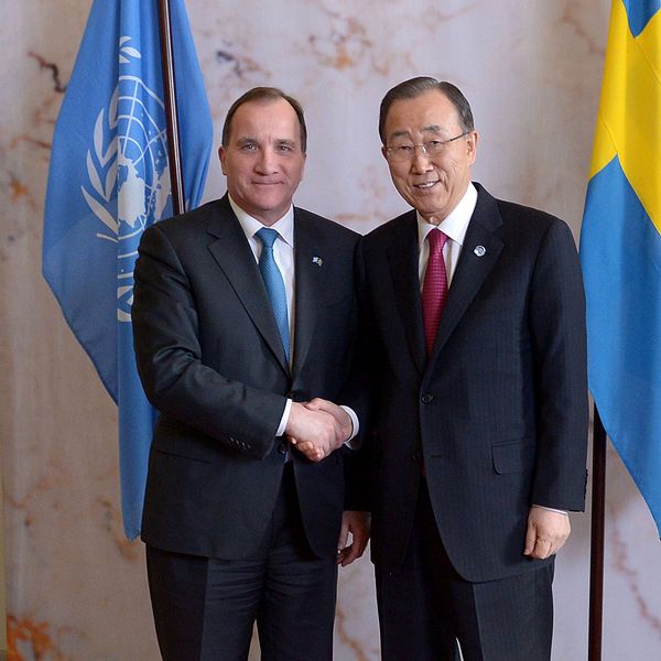 Stefan Löfven och Ban Ki-Moon.