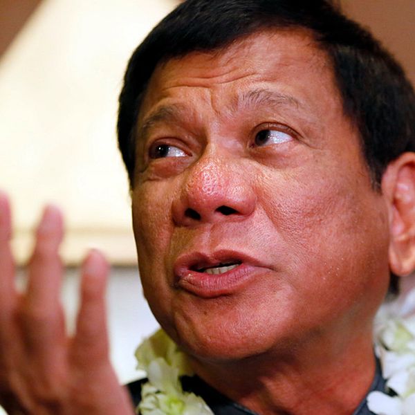 Rodrigo Duterte har offentligt skrutit om hur han deltagit i utomrättsliga avrättningar i hemstaden Davao. Arkivbild.