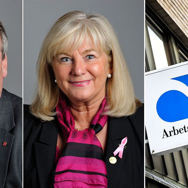 Raimo Pärssinen (S), ordförande för arbetsmarknadsutskottet och Katarina Brännström (M), riksdagsledamot i arbetsmarknadsutskottet