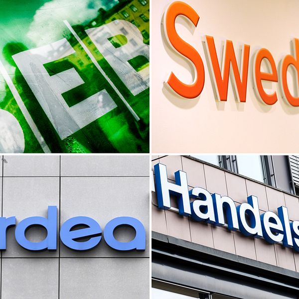 Fyra svenska storbanker.