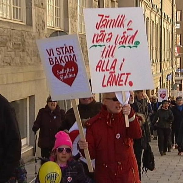Demonstration i Härnösand