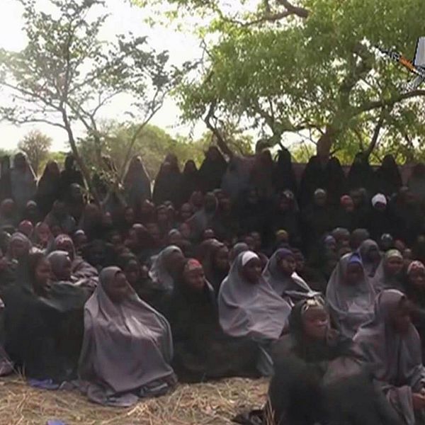 Flickorna kidnappades av jihadistmilisen Boko Haram för två år sedan. Arkivbild.