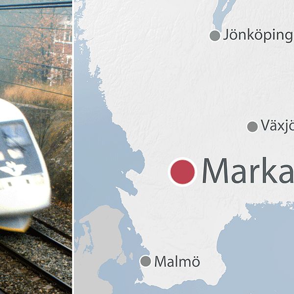 Karta som visar Markaryd