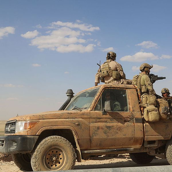 Kurdiska styrkor i norra Raqqa-provinsen.