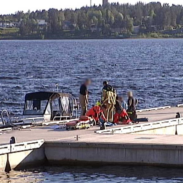 Båtolycka i Södra hamn i Luleå.