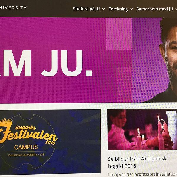 Jönköping University hemsida