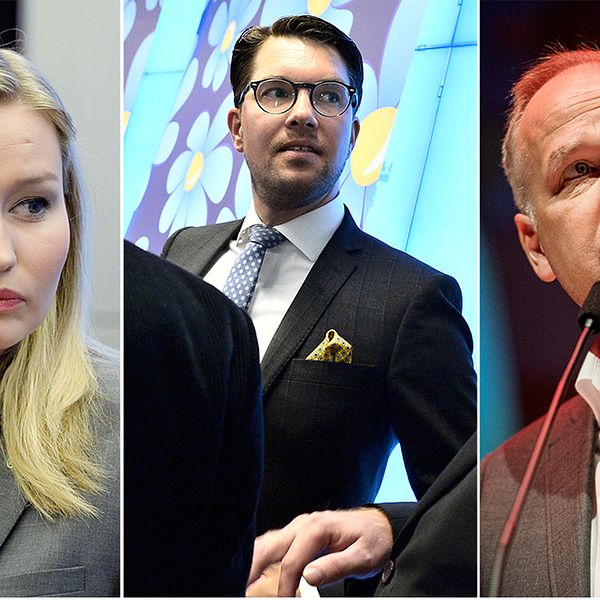 Ebba Busch Thor, Jimmie Åkesson, Jonas Sjöstedt.