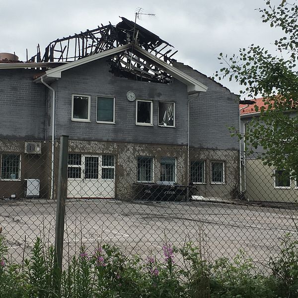 Växjö Islamiska skola dagen efter branden