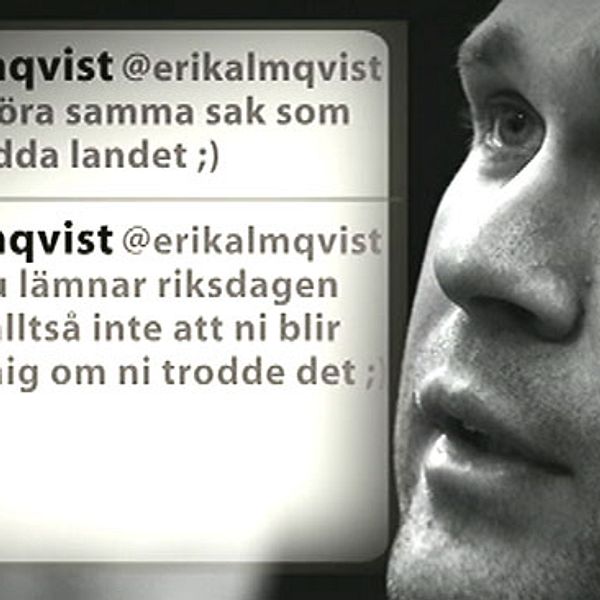 Twittermeddelanden från Erik Almqvist