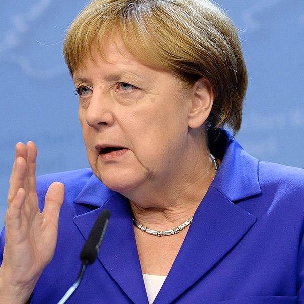 Angela Merkel på EU-toppmötet i Bryssel.