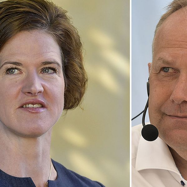 Anna Kinberg Batra (M) och Jonas Sjöstedt (V).