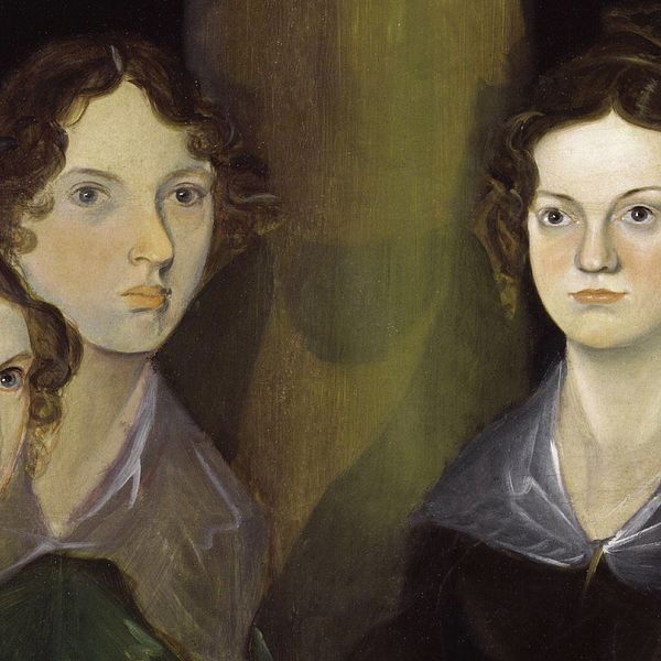 En målning av författarsystrarna Anne, Emily och Charlotte Brontë, gjord av deras bror Branwell.