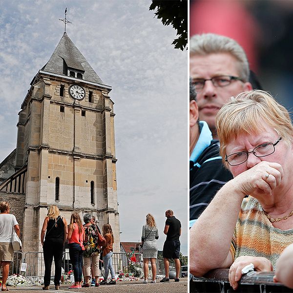 Tre personer sitter gripna misstänkta för inblandning i kyrkoattacken i franska Saint-Etienne-du-Rouvray.