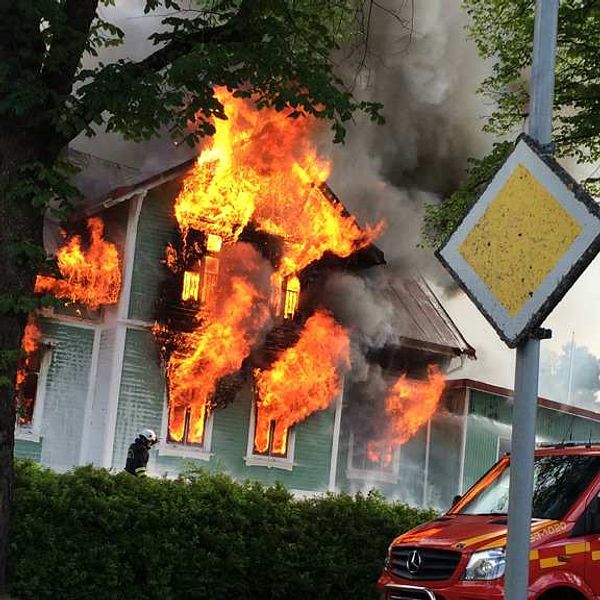 totalbrand i förskolan i Falköping