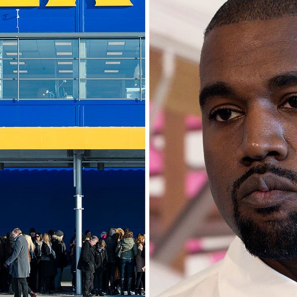 Ett Ikea-varuhus och rapparen Kanye West.