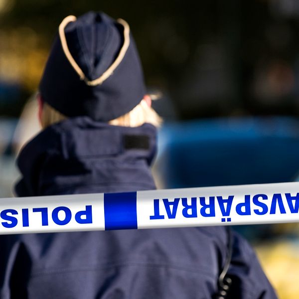 avspärrat polis
