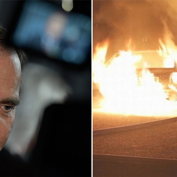 Statsministern Stefan Löfven (S) lovar insatser mot bilbränder. Under sommaren har Uppsala drammats av flertalet bränder, där också polis och räddningstjänst har utsatts för stenkastning.