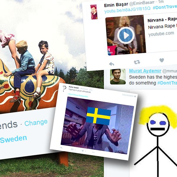 Över 40.000 tweets hittills med hashtagen #DontTravelToSweden.