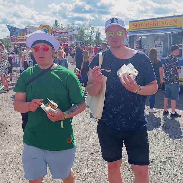 Bild på festivalbesökare i Kiruna.