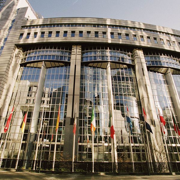 Europaparlamentets byggnad ligger i Bryssel, Belgien. Den 9 juni 2024 är det EU-val i Sverige.