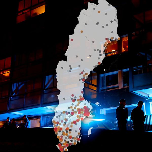 Karta över skjutningar