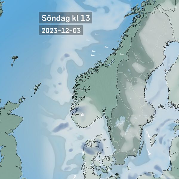 Väderutvecklingen de kommande dagarna