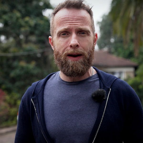 Johan Ripås, afrikakorrespondent, i Afrika.
