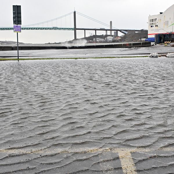 stormen Floriane, älvsborgsbron, Göteborg, översvämning