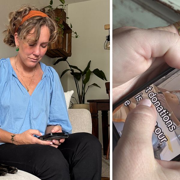 Rebeckas cancerbilder sprids på bluffkonto