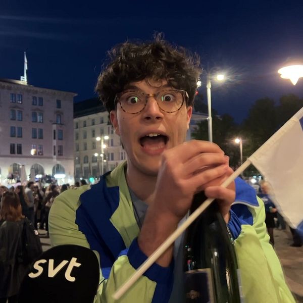 Jubel i Helsingfors centrum när Finland tog VM-guld i ishockey