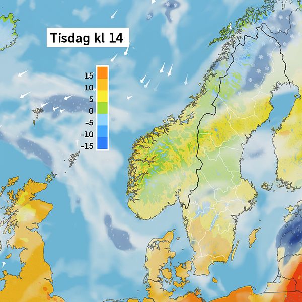 Vädret kommande dagar