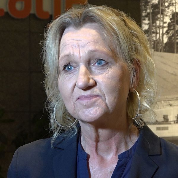 Närbild på Södertäljes kommunalråd, Boel Godner.