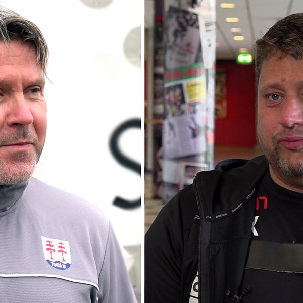 Ante Karlsson, tränare Timrå IK. Mattias Karlin, tränare Modo hockey.