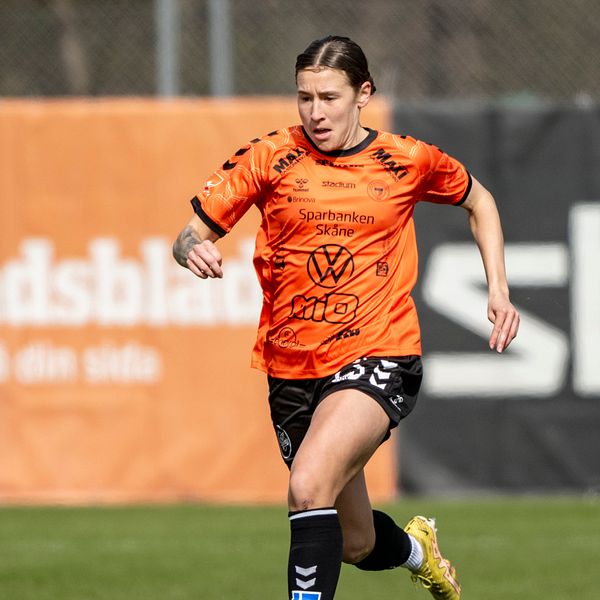 Kristianstads stjärna Tabby Tindell gjorde två mål mot Trelleborg