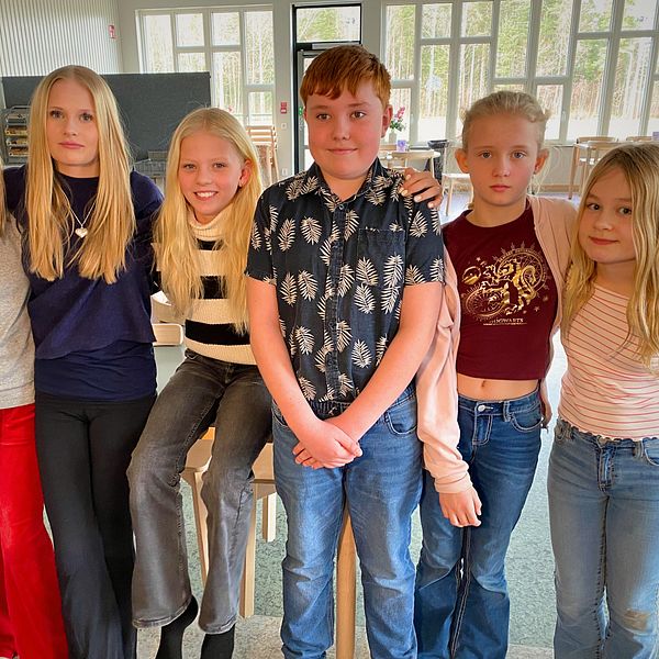 Elever på Västra Husby skola i Söderköping