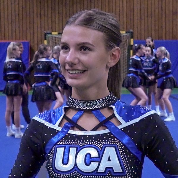 Wilma Forsell är en av 14 tjejer i cheerleadinglaget United Cheer Athletics från Kungsör.