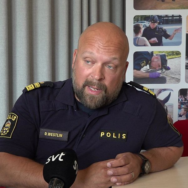 Polisområdeschefen i Jämtlands län David Westlin talar om skolattacker.
