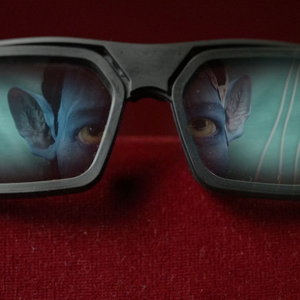 3D glasögon på biostol