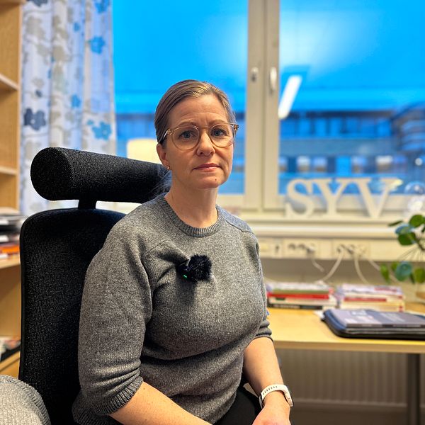 Nina Wendel, universitetsadjunkt SYV programmet i Umeå, sitter på sitt kontor