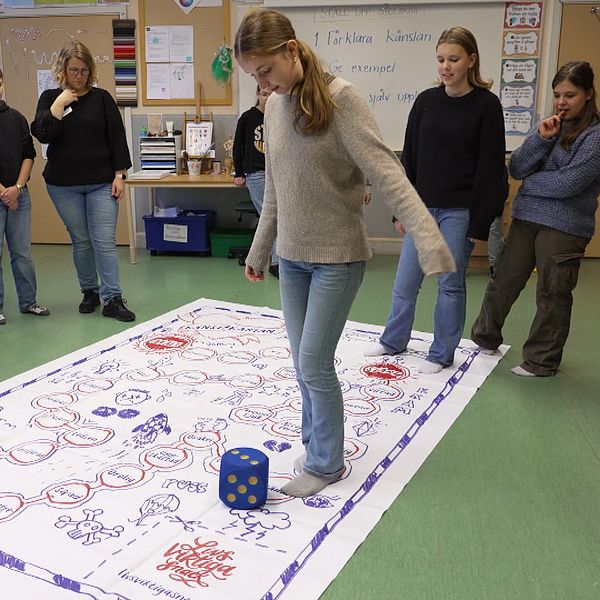 Barn på Klockrike skola.