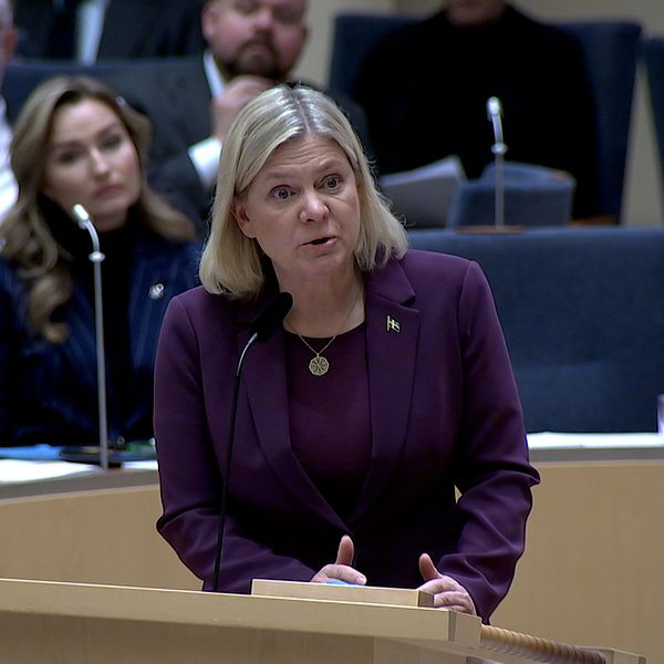 Magdalena Andersson (S) är upprörd på grund av statsminister Ulf Kristerssons (M) uttalande.
