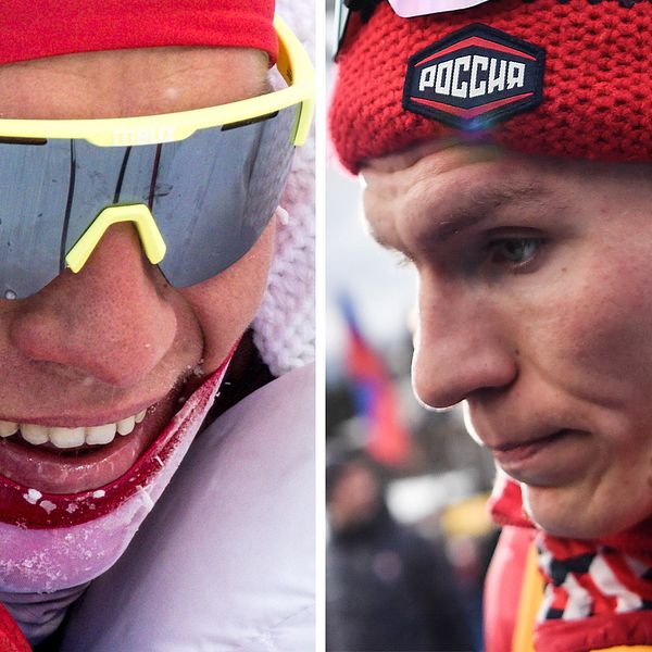 Skidåkaren Alexander Bolsjunov efter lopp