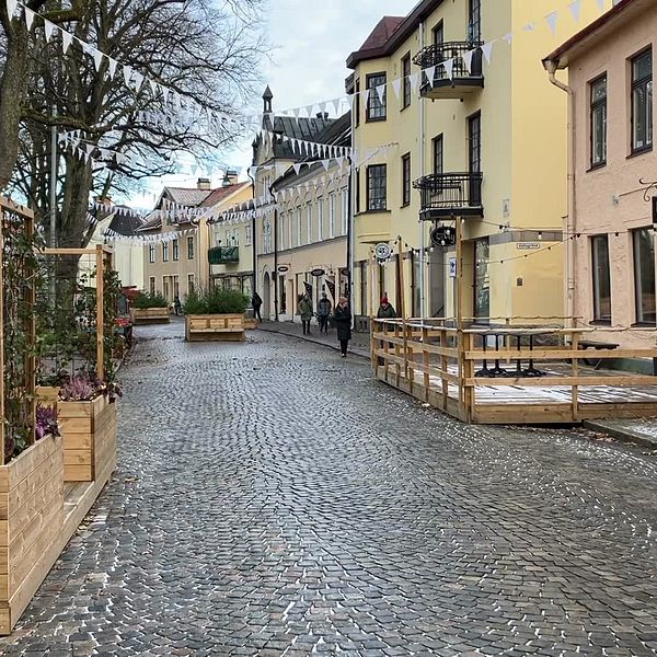 Hospitalsgatan i Strängnäs vintertid