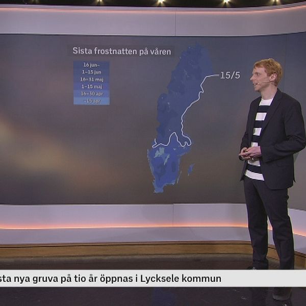 Hör meteorologen Marcus Sjöstedt berätta om när brukar vara sista nattfrost på våren.