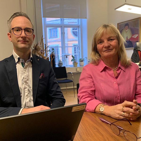 Niklas Hörling, digitaliseringschef och Annette Andersson, kommundirektör på Kalmar kommun.