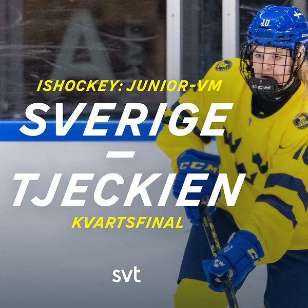 Kvartsfinal där Sverige spelar mot Tjeckien, i Junior-VM för damer, som spelas i Schweiz. – Kvartsfinal: Sverige-Tjeckien